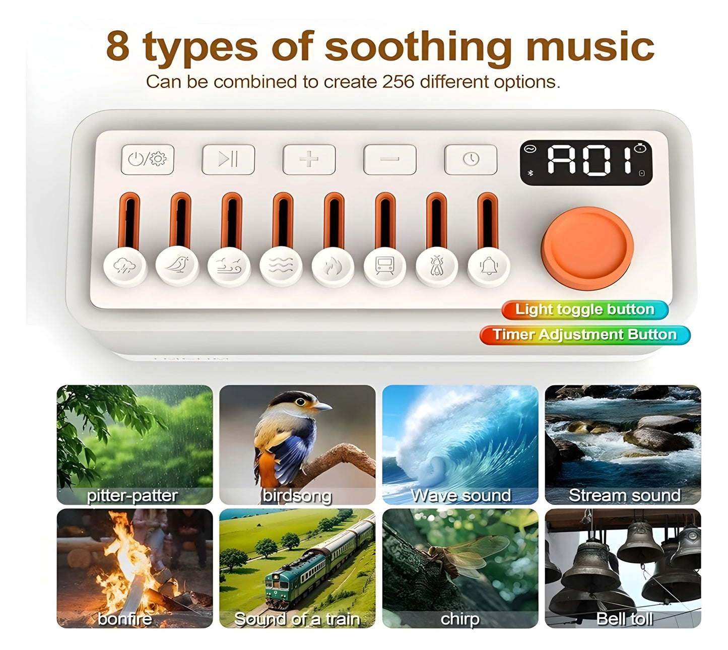 Velmina Sound Box With 8 Ambient Sounds