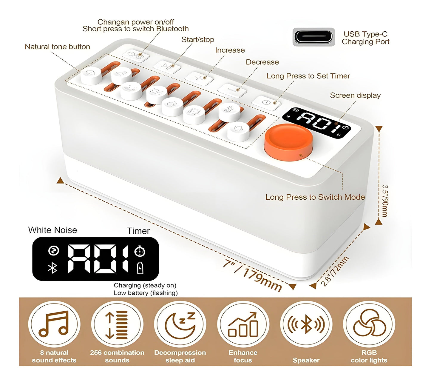 Velmina Sound Box With 8 Ambient Sounds