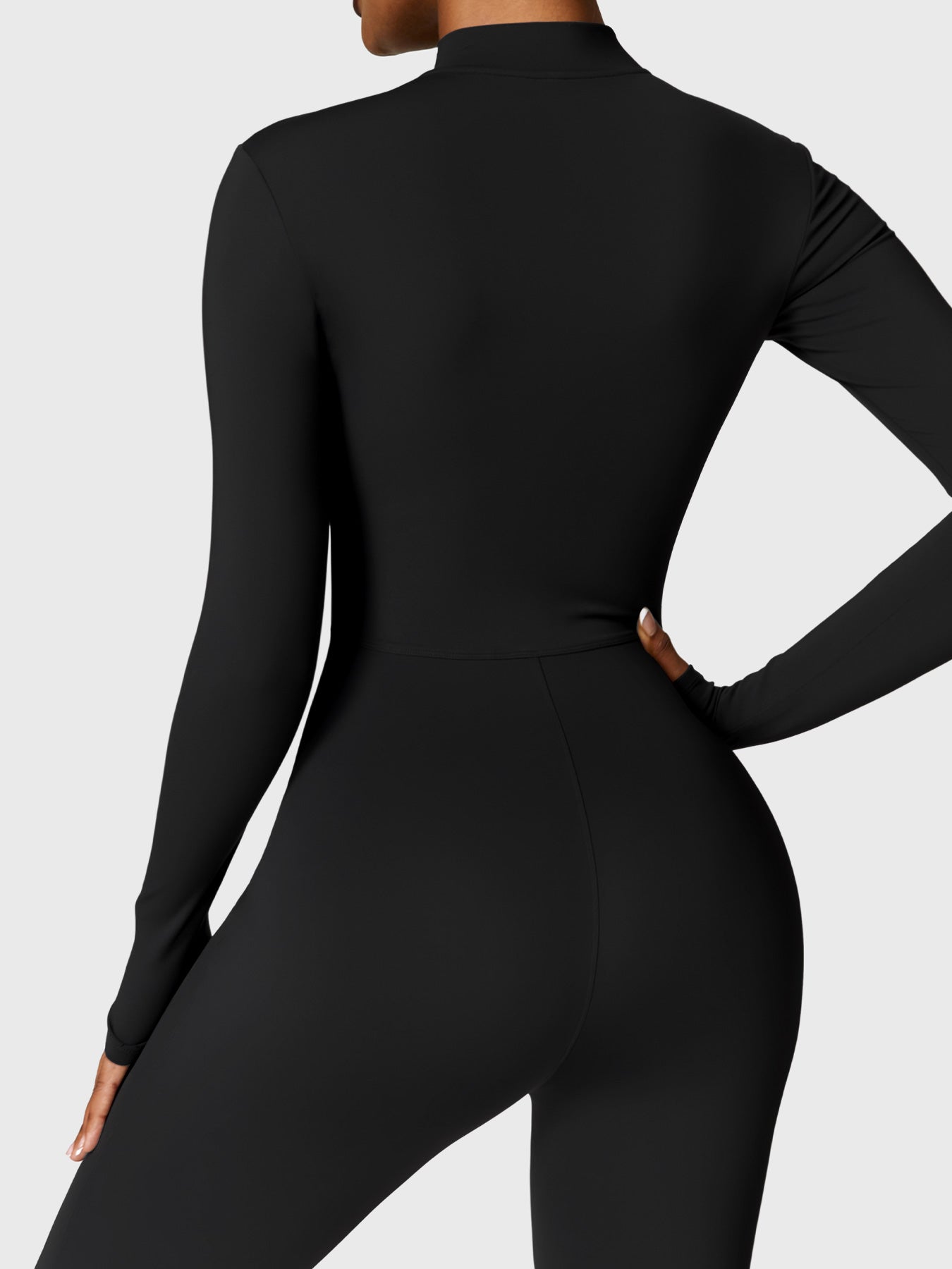 Belle Fleece Long Sleeve Zipper Jumpsuit